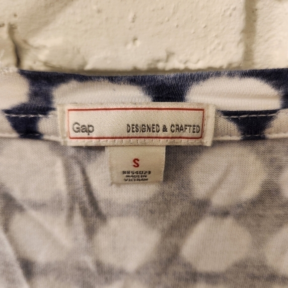 Gap Polka Dot Women's Top - Blue and White Small - Picture 3 of 8